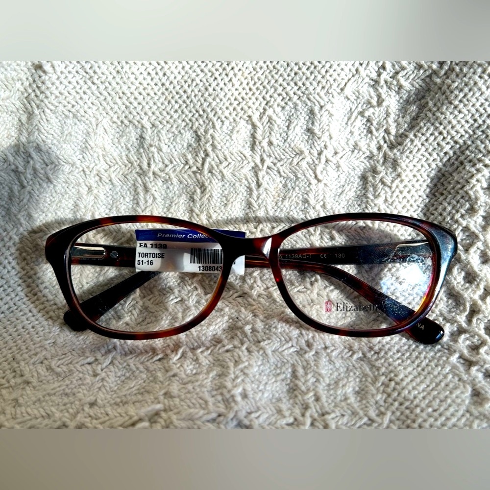 Elizabeth Arden plastic tortoiseshell frame. New Eyeglasses w spring hinges!